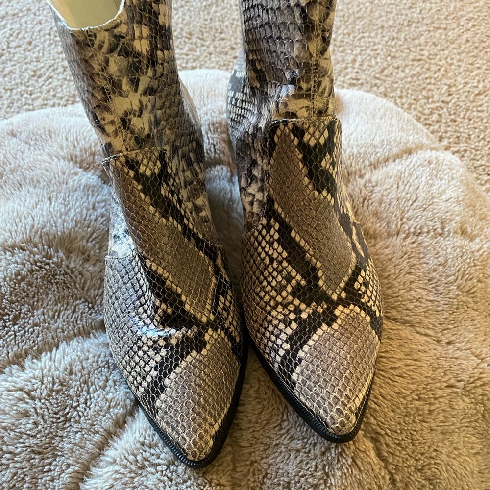 STEVE MADDEN  snake design booties 🧡